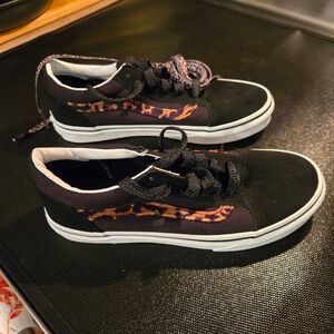 Vans Black and Brown Kids Sneakers